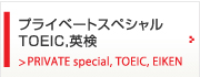 プライベートスペシャル・TOEIC・英検特講 PRIVATE special TOEIC EIKEN